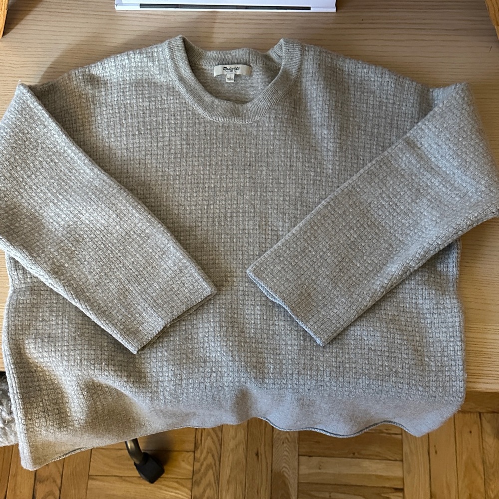 Madewell Gray waffle Sweater